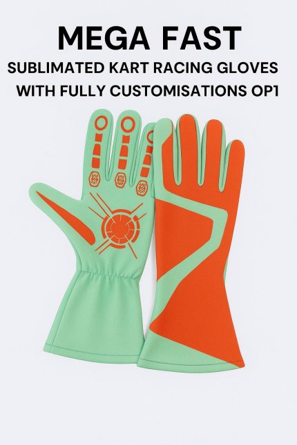 Custom Made Sublimation For Kart Driver Gloves