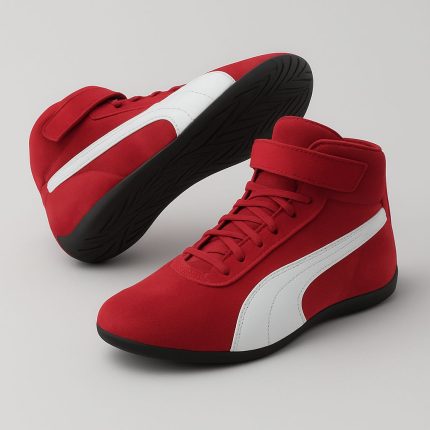 Professional Kart Racing Shoes – Breathable Multi-Panel Design with Reinforced Heel, High-Top Ankle Collar, and Oil-Resistant Sole for Stability & Comfort